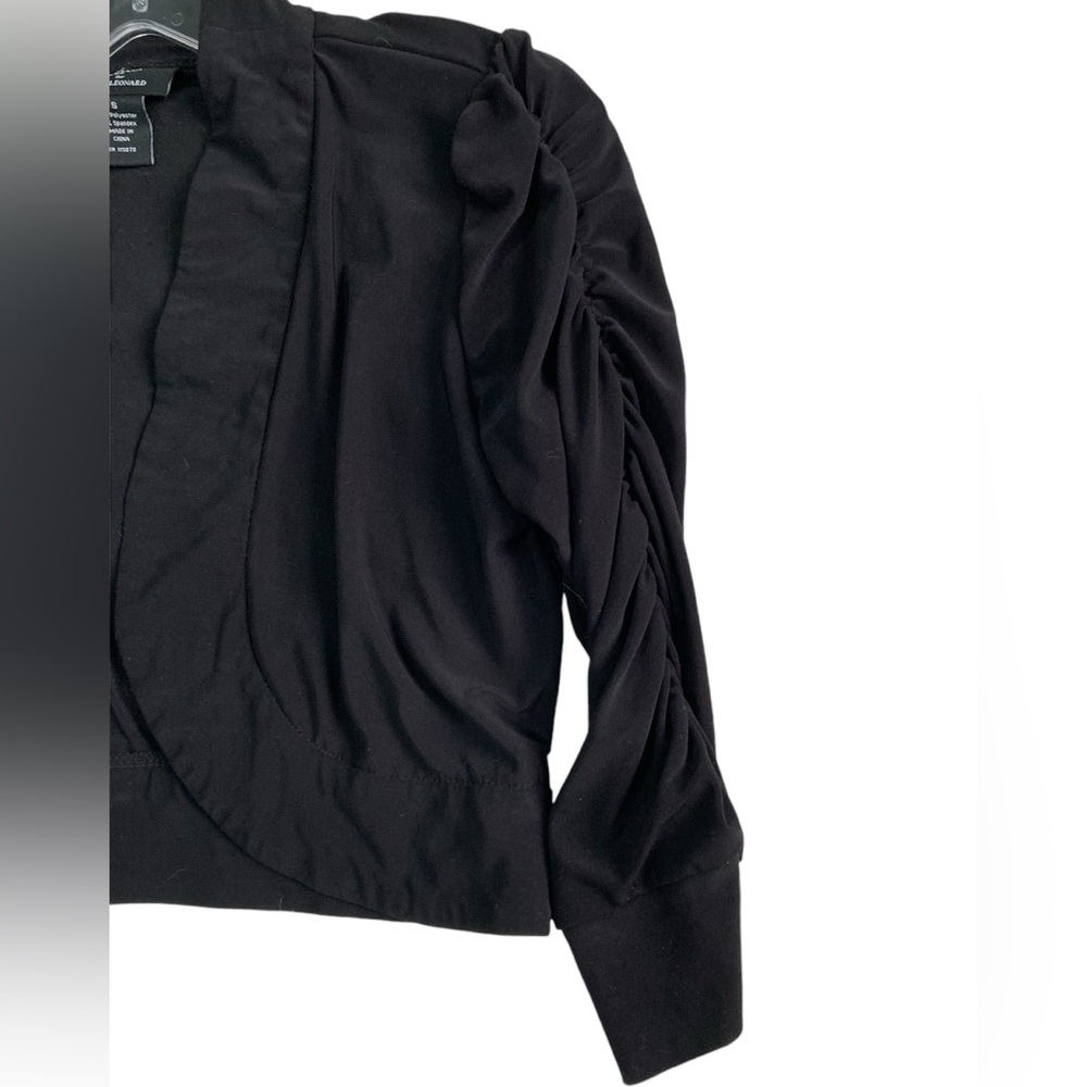 Nina Leonard black shrug cropped jacket cardigan size S - Picture 5 of 5